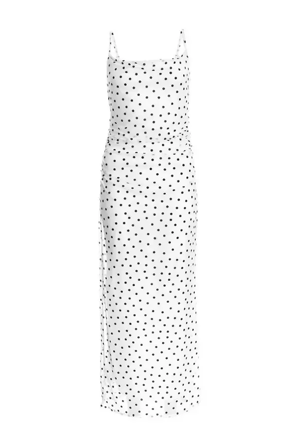 Quiz Clothing Casual Clothing White Polka Dot Print Midaxi Dress 8211 Women