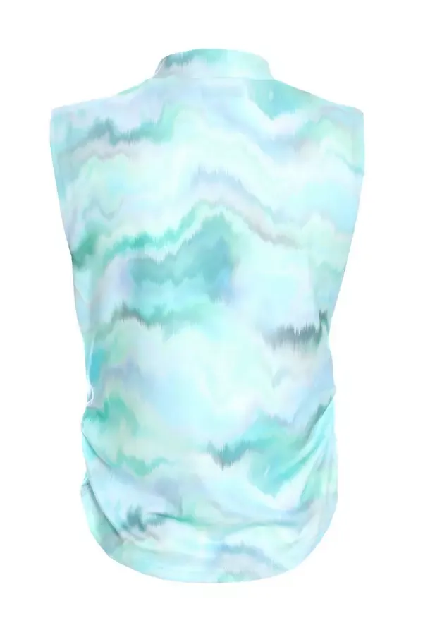 Quiz Clothing CoOrds Blue Marble Ruched Top 8211 Women