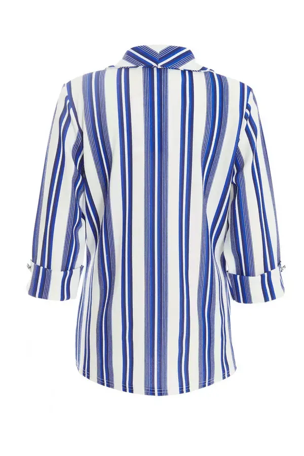 Quiz Clothing CoOrds Royal Blue Stripe Print Blazer 8211 Women