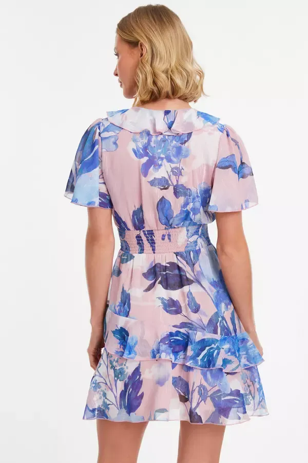 Quiz Clothing Dresses Blue Chiffon Floral Tiered Skater Mini Dress 8211 Women Quiz Clothing Dresses Blue Chiffon Floral Tiered Skater Mini Dress 8211 Women