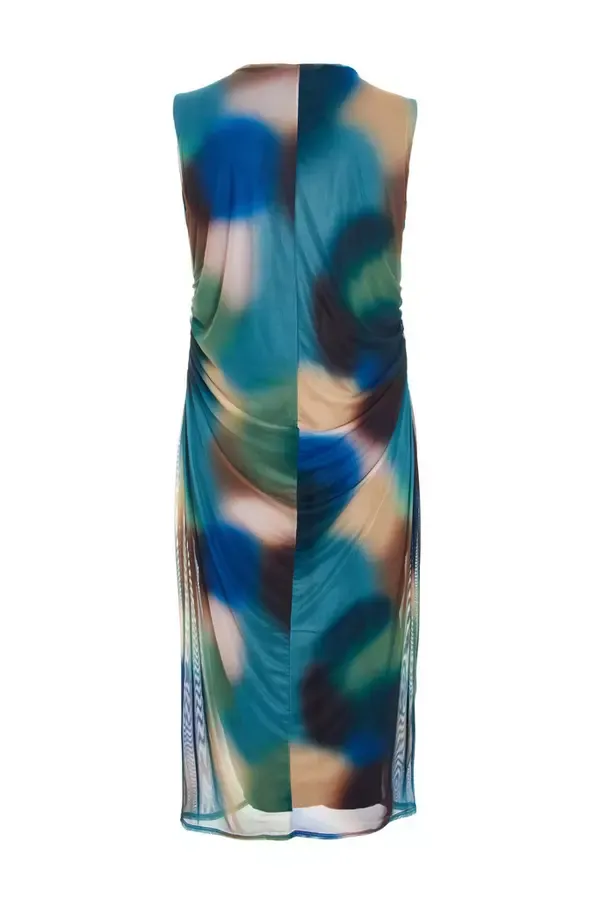 Quiz Clothing Dresses Curve Multicoloured Brushstroke Midaxi Dress 8211 Women