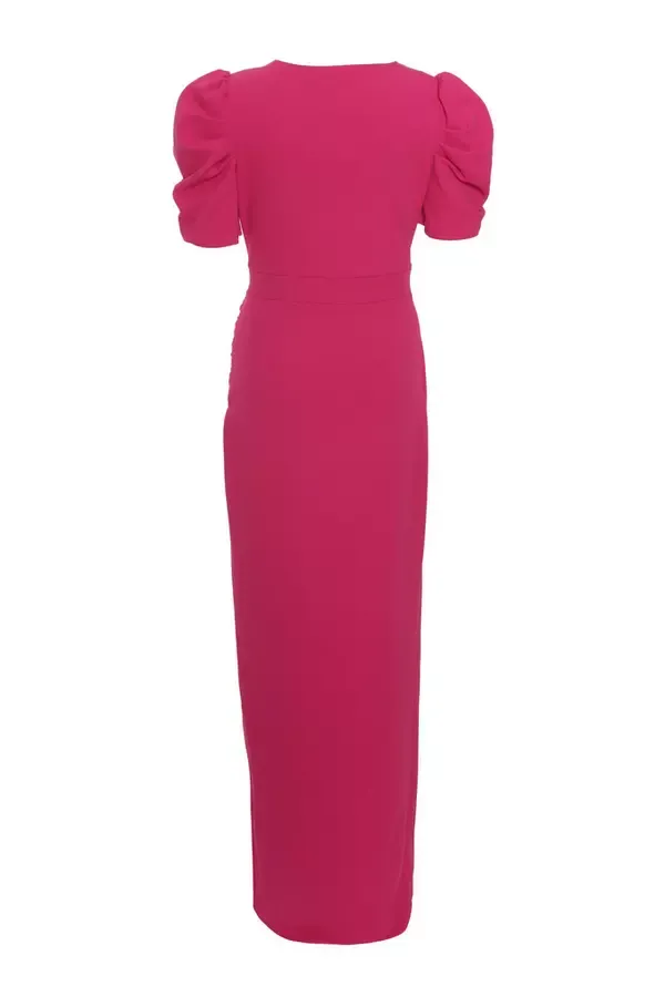 Quiz Clothing Dresses Fuchsia Wrap Maxi Dress 8211 Women