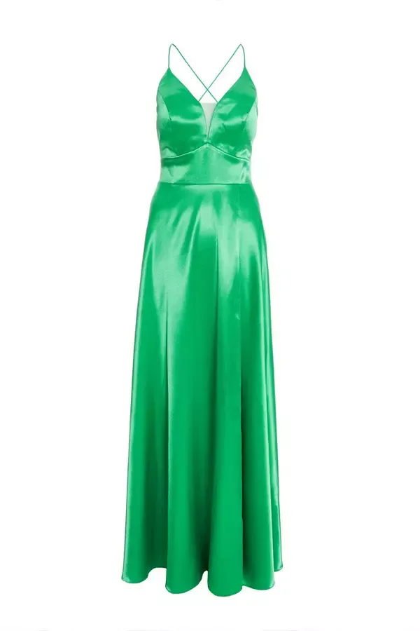 Quiz Clothing Dresses Jade Green Satin Maxi Dress 8211 Women