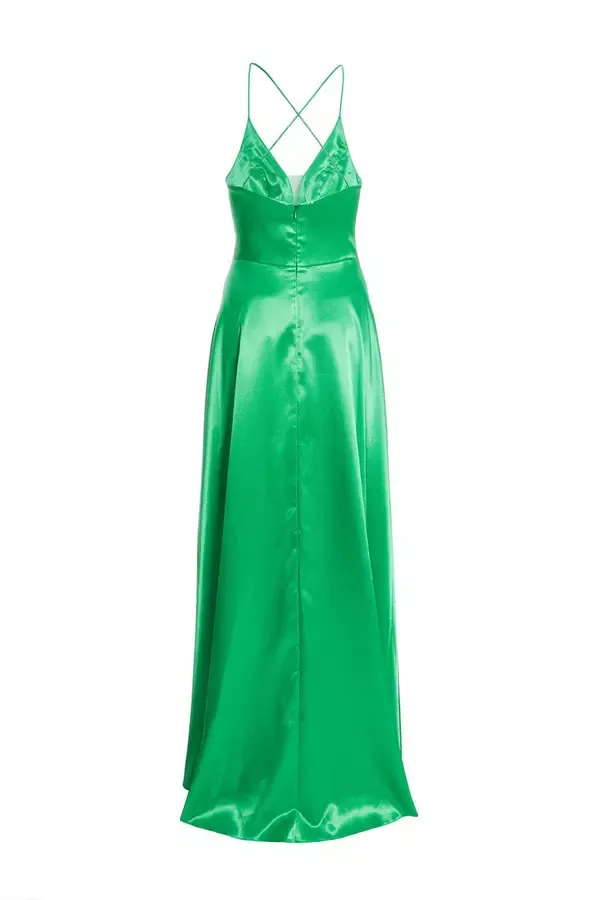 Quiz Clothing Dresses Jade Green Satin Maxi Dress 8211 Women