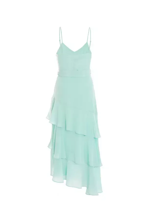 Quiz Clothing Dresses Mint Chiffon One Shoulder Dress 8211 Women