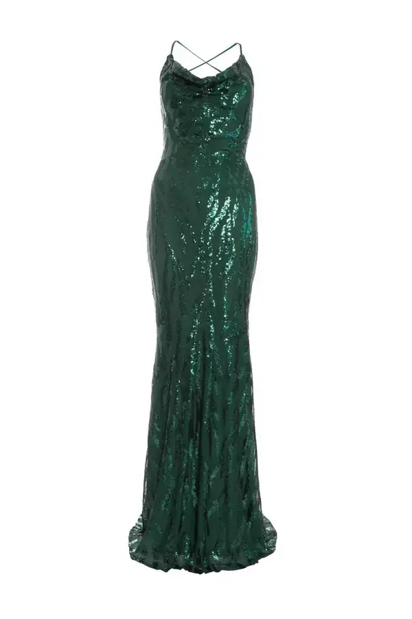 Quiz Clothing Dresses Petite Bottle Green Sequin Cross Back Maxi Dress 8211 Women Quiz Clothing Dresses Petite Bottle Green Sequin Cross Back Maxi Dress 8211 Women