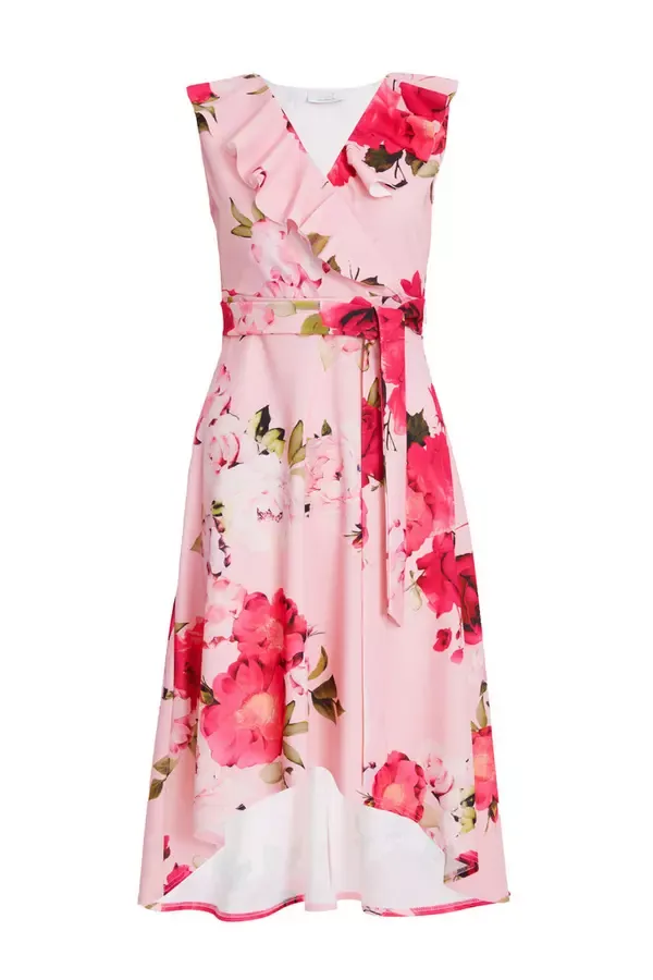 Quiz Clothing Dresses Petite Light Pink Floral Dip Hem Midi Dress 8211 Women Quiz Clothing Dresses Petite Light Pink Floral Dip Hem Midi Dress 8211 Women