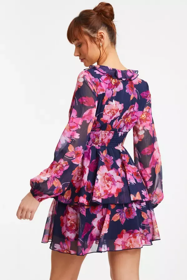Quiz Clothing Dresses Pink Chiffon Floral Tiered Skater Mini Dress 8211 Women Quiz Clothing Dresses Pink Chiffon Floral Tiered Skater Mini Dress 8211 Women