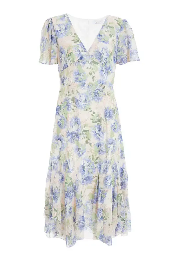 Quiz Clothing Dresses Pink Floral Midi Dress 8211 Women
