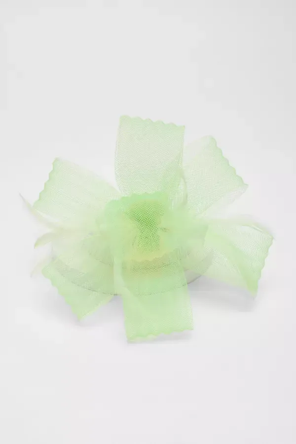 Quiz Clothing Fascinators Lime Feather Clip Fascinator 8211 Women