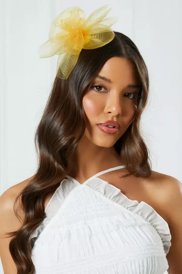 Quiz Clothing Fascinators Yellow Flower Clip Fascinator 8211 Women