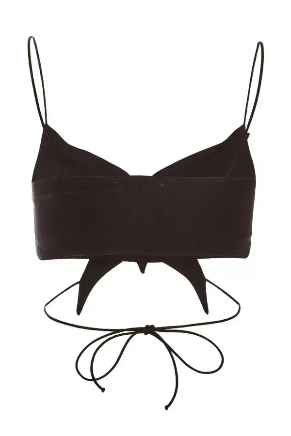 Quiz Clothing Going Out Black Diamante Butterfly Tie Back Top 8211 Women