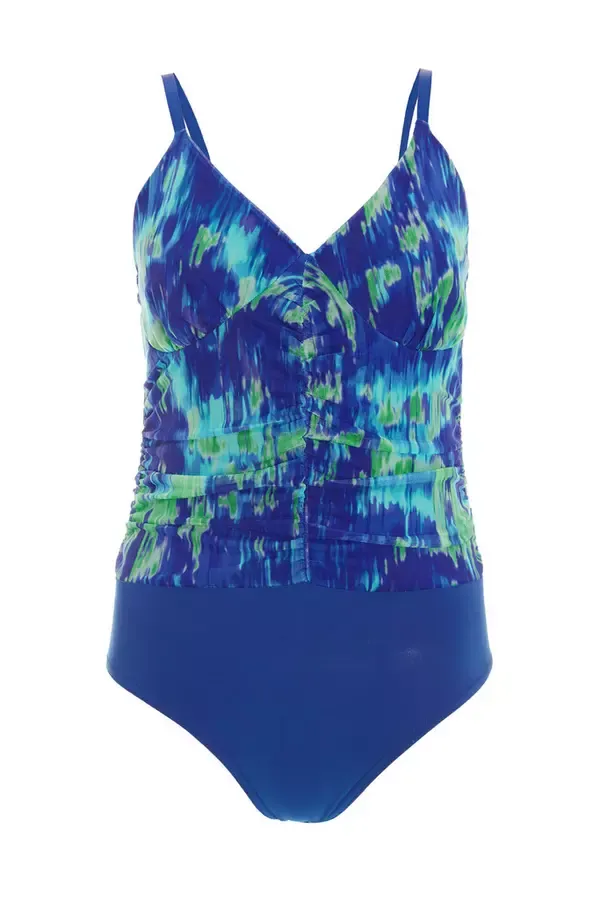 Quiz Clothing Going Out Royal Blue Strappy Tie Dye Bodysuit 8211 Women