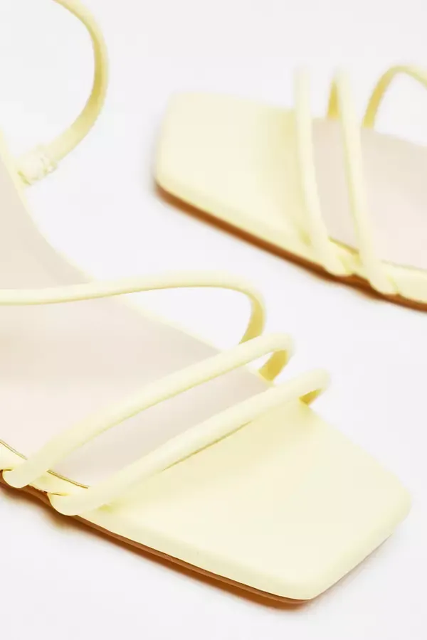 Quiz Clothing Heels Lemon Strappy Block Heeled Sandals 8211 Women