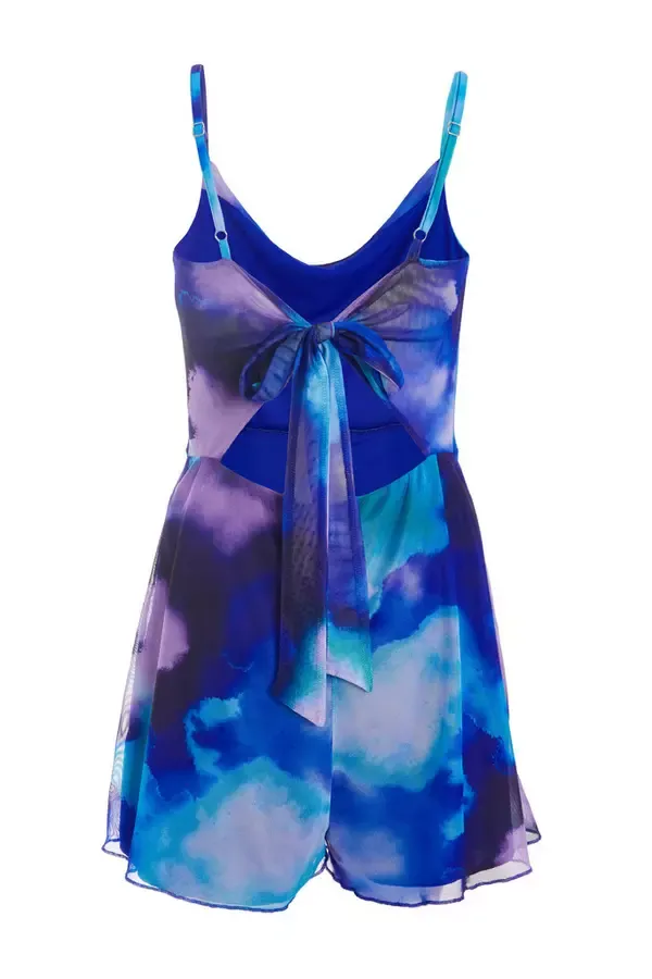 Quiz Clothing Jumpsuits Blue Tie Dye Print Cowl Neck Mesh Playsuit 8211 Women Quiz Clothing Jumpsuits Blue Tie Dye Print Cowl Neck Mesh Playsuit 8211 Women