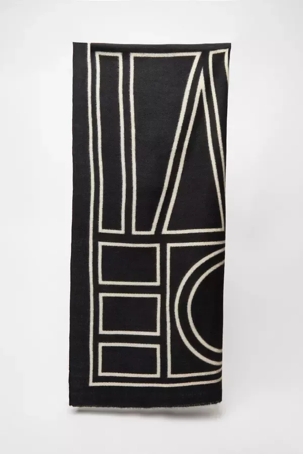 Quiz Clothing Scarves Black Printed Scarf 8211 Women