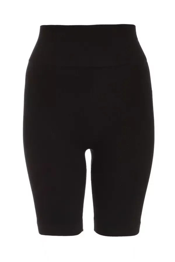Quiz Clothing Shorts Black Ribbed Cycling Shorts 8211 Women