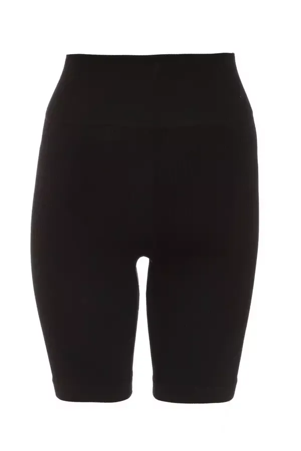 Quiz Clothing Shorts Black Ribbed Cycling Shorts 8211 Women