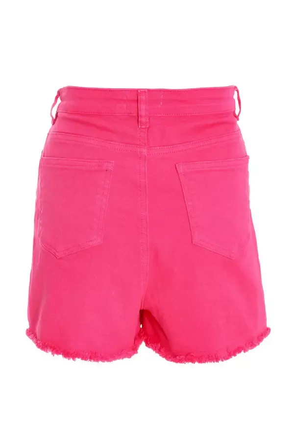 Quiz Clothing Shorts Pink Diamante Denim Shorts 8211 Women