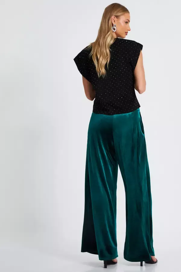 Quiz Clothing Tops Black Stud Detail Top 8211 Women