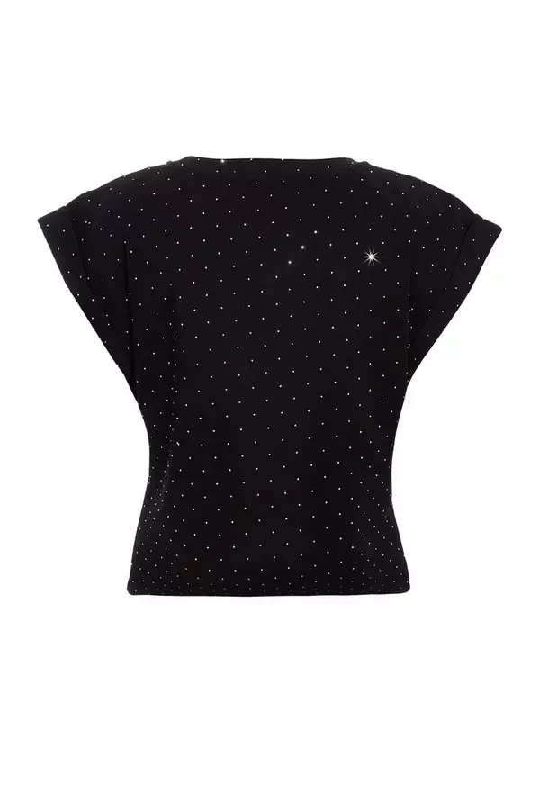 Quiz Clothing Tops Black Stud Detail Top 8211 Women