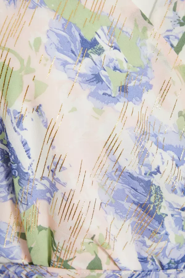 Quiz Clothing Tops Pink Floral Chiffon Peplum Top 8211 Women