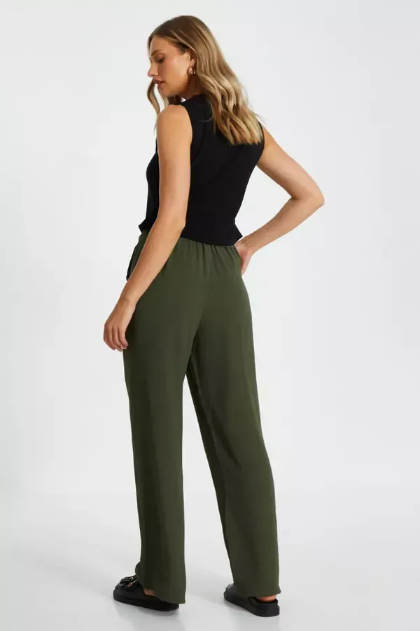 Quiz Clothing Trousers Khaki Wide Leg Trousers 8211 Women