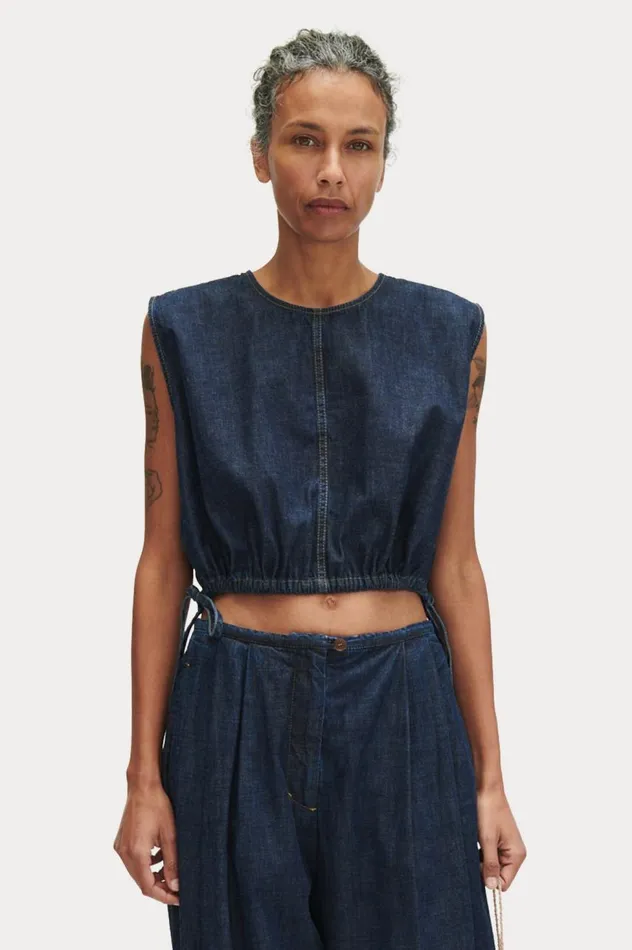 Rachel Comey Aires Top Dark Indigo Women Tops
