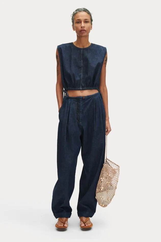 Rachel Comey Aires Top Dark Indigo Women Tops