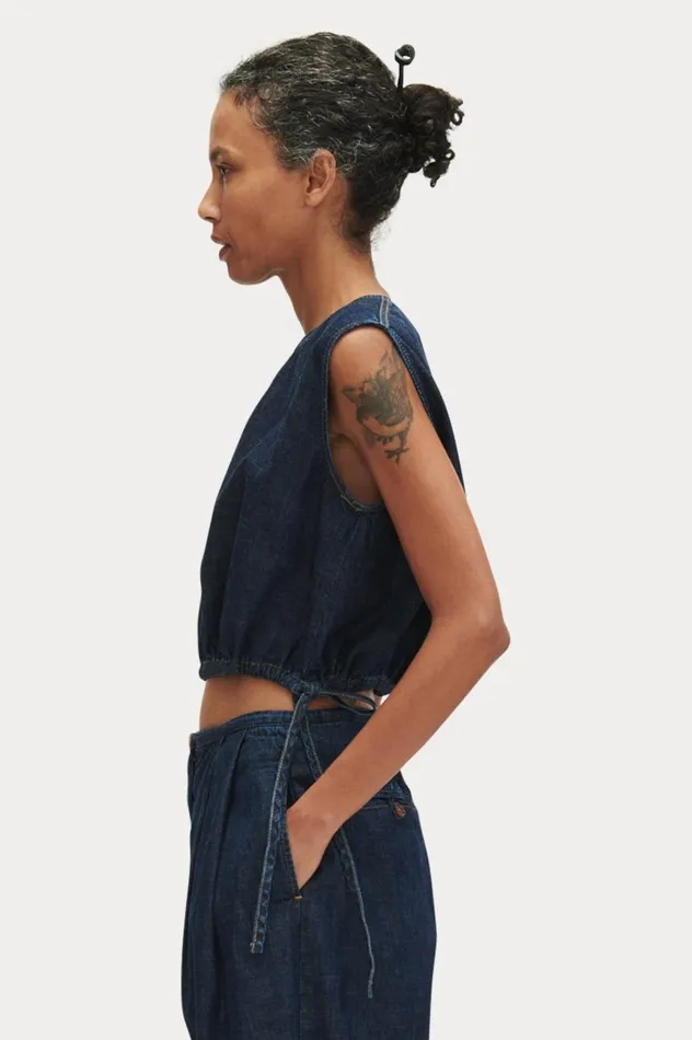 Rachel Comey Aires Top Dark Indigo Women Tops