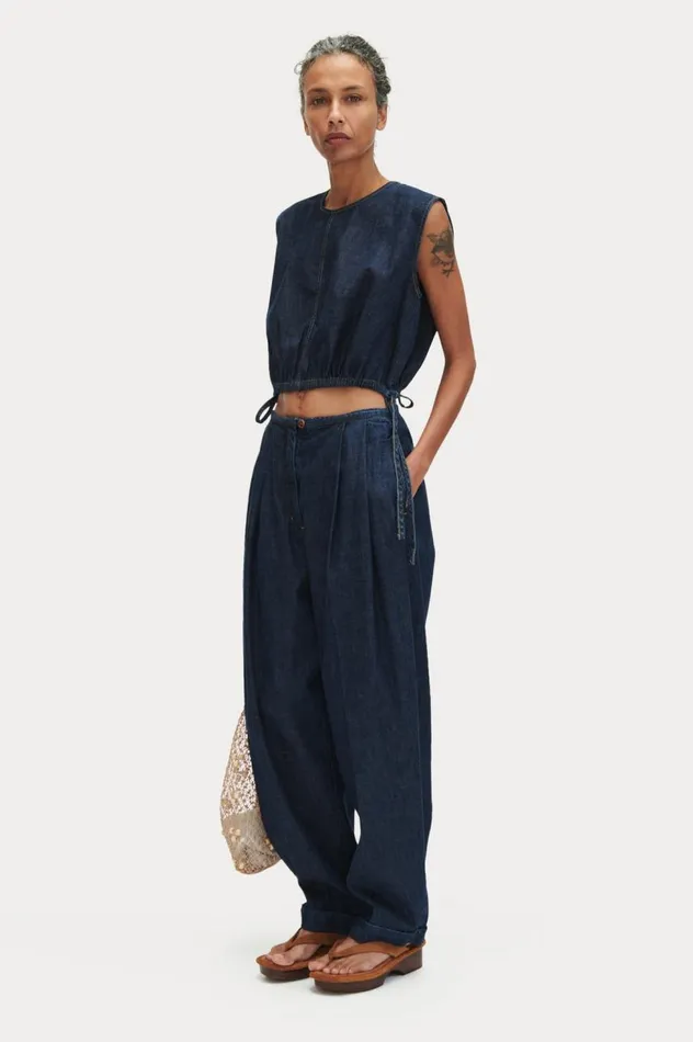Rachel Comey Aires Top Dark Indigo Women Tops