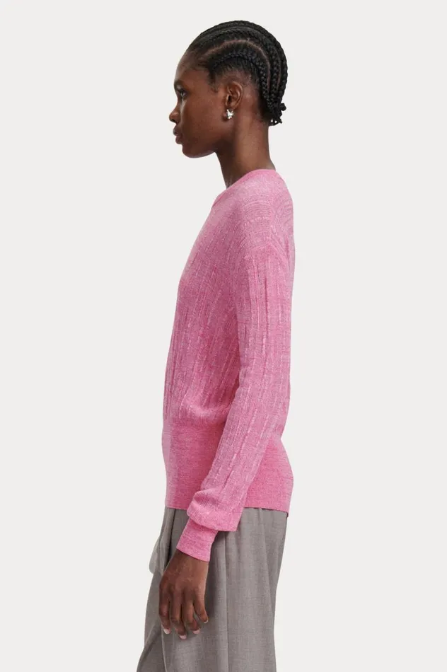 Rachel Comey Amares Top Pink Marled Women Knits