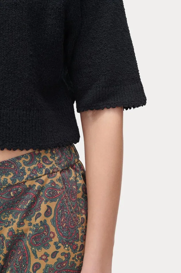 Rachel Comey Cropped Tee Black Women Knits