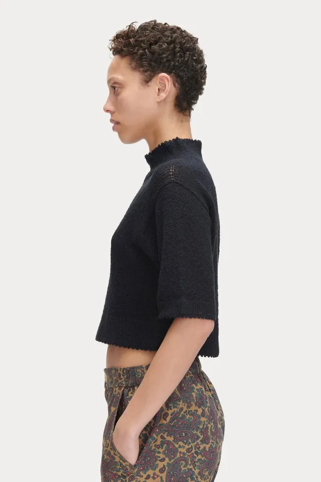 Rachel Comey Cropped Tee Black Women Knits