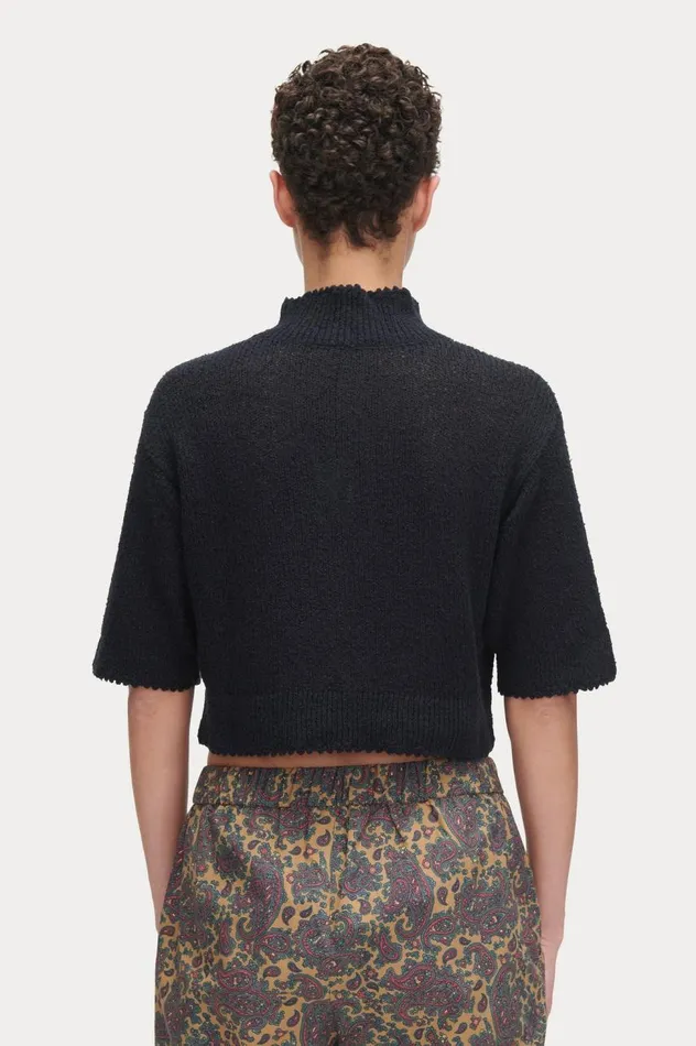 Rachel Comey Cropped Tee Black Women Knits