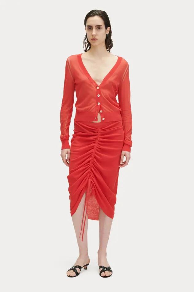 Rachel Comey Eyre Cardigan Guava Women Knits