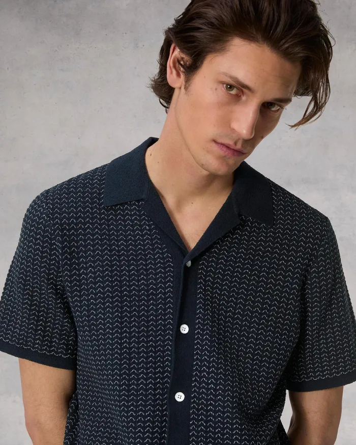 Rag and Bone Avery Jacquard Zuma Toweling Shirt Salute Men Sweaters Rag and Bone Avery Jacquard Zuma Toweling Shirt Salute Men Sweaters