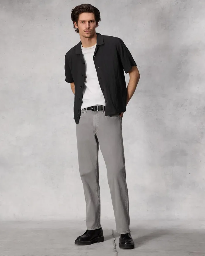 Rag and Bone Avery Resort Gauze Shirt Phantom Men Shirts Rag and Bone Avery Resort Gauze Shirt Phantom Men Shirts