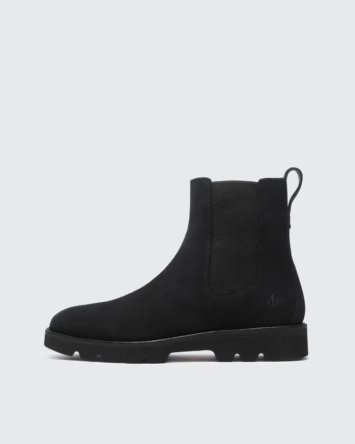 Rag and Bone Bedford Chelsea Boot Black Suede Men Footwear
