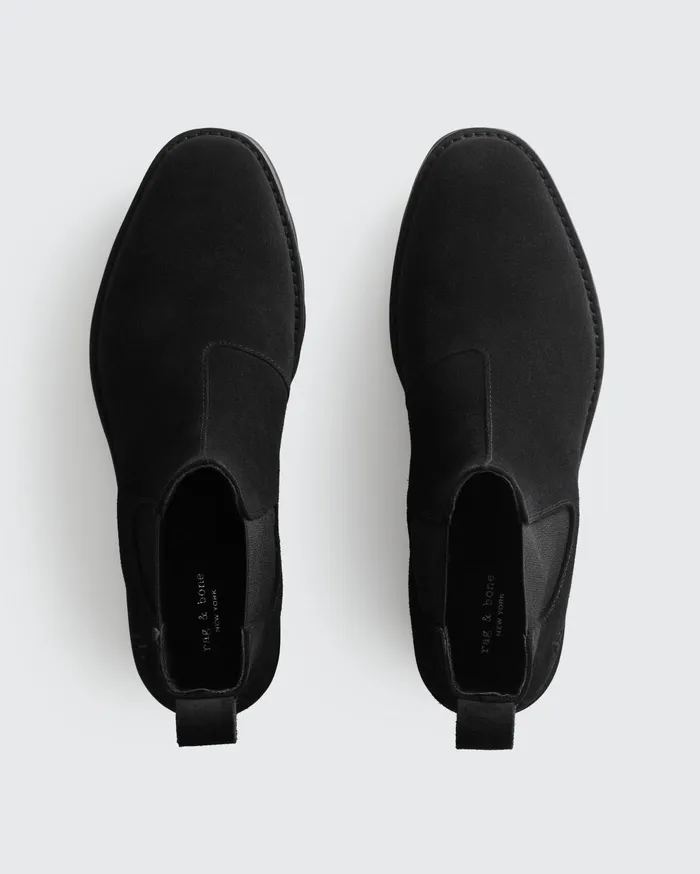Rag and Bone Bedford Chelsea Boot Black Suede Men Footwear