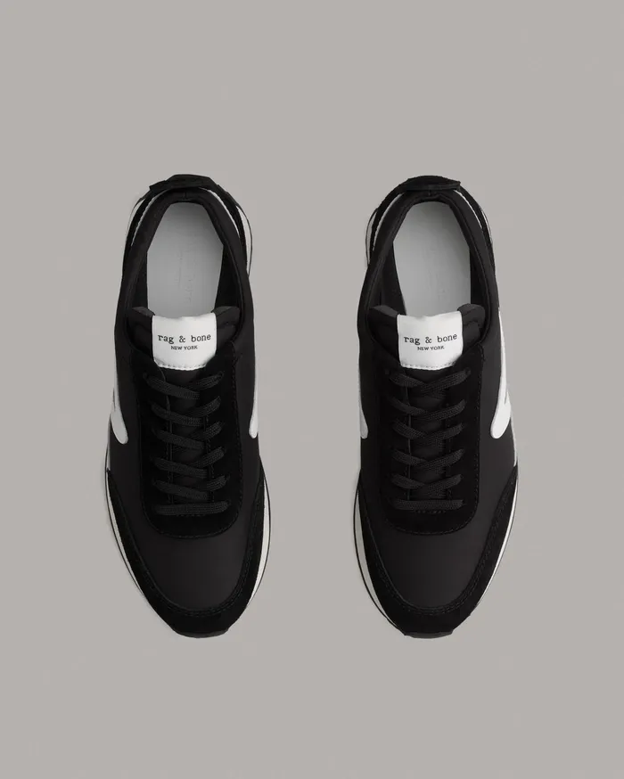 Rag and Bone Black Retro Runner Recycled Materials Sneaker Rag and Bone Black Retro Runner Recycled Materials Sneaker Women Sneakers