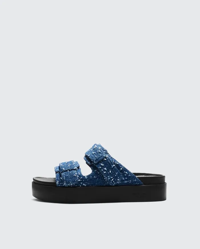 Rag and Bone Geo Platform Slide Midtweed Women Sandals