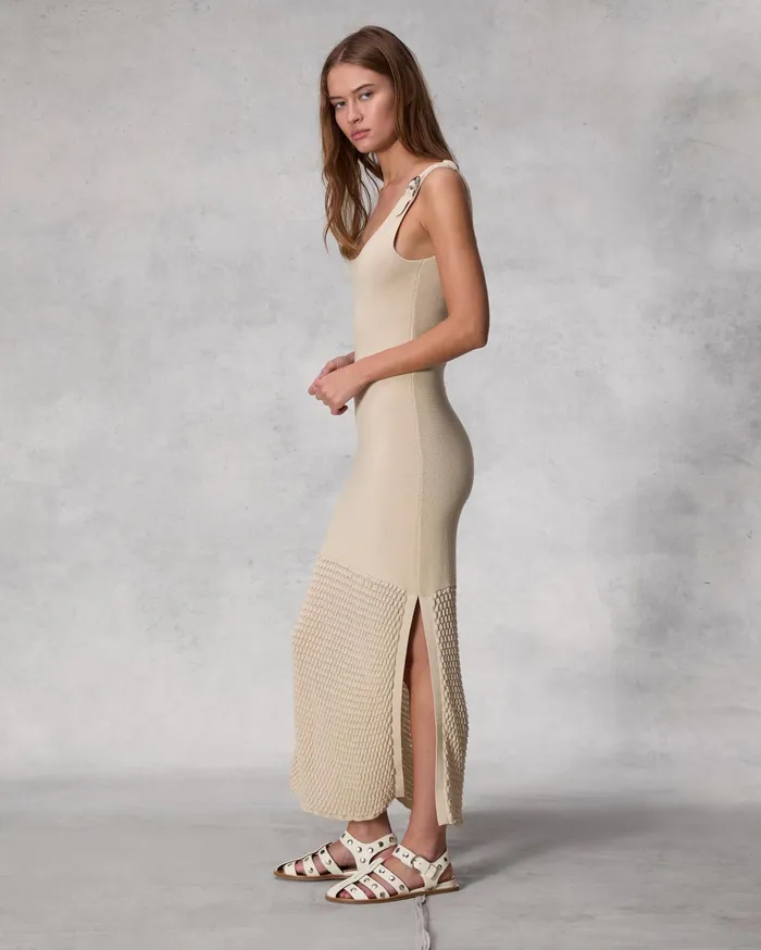 Rag and Bone Georgia Cotton Nylon Dress Beige Women Dresses and Skirts Rag and Bone Georgia Cotton Nylon Dress Beige Women Dresses and Skirts