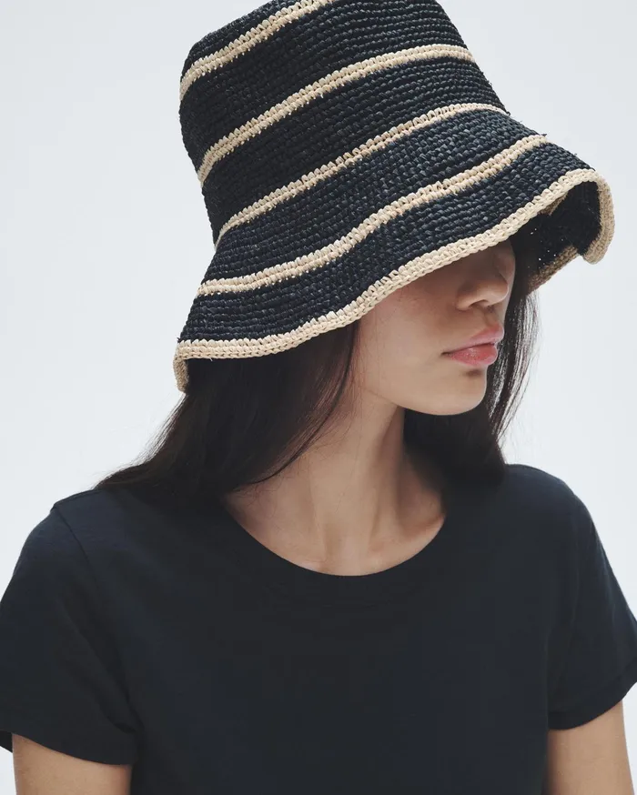 Rag and Bone Jade Rollable Hat Black Multi Women Hats