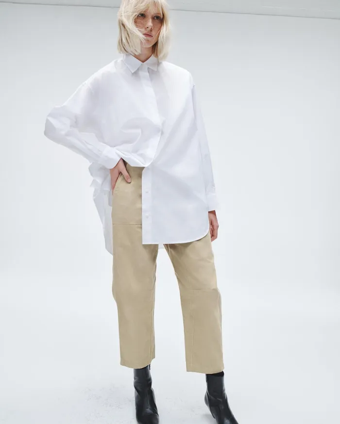 Rag and Bone Leyton Workwear Cotton Pant Khaki Women Pants