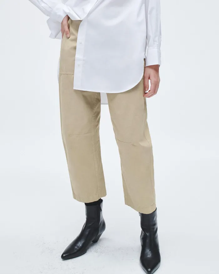 Rag and Bone Leyton Workwear Cotton Pant Khaki Women Pants
