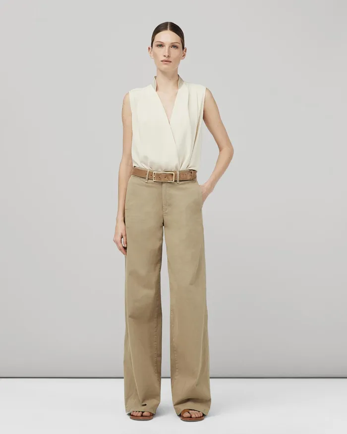 Rag and Bone Meredith Satin Blouse Ivory Women Tops