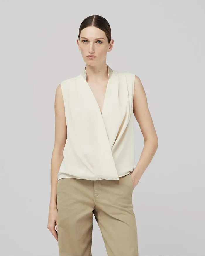 Rag and Bone Meredith Satin Blouse Ivory Women Tops Rag and Bone Meredith Satin Blouse Ivory Women Tops