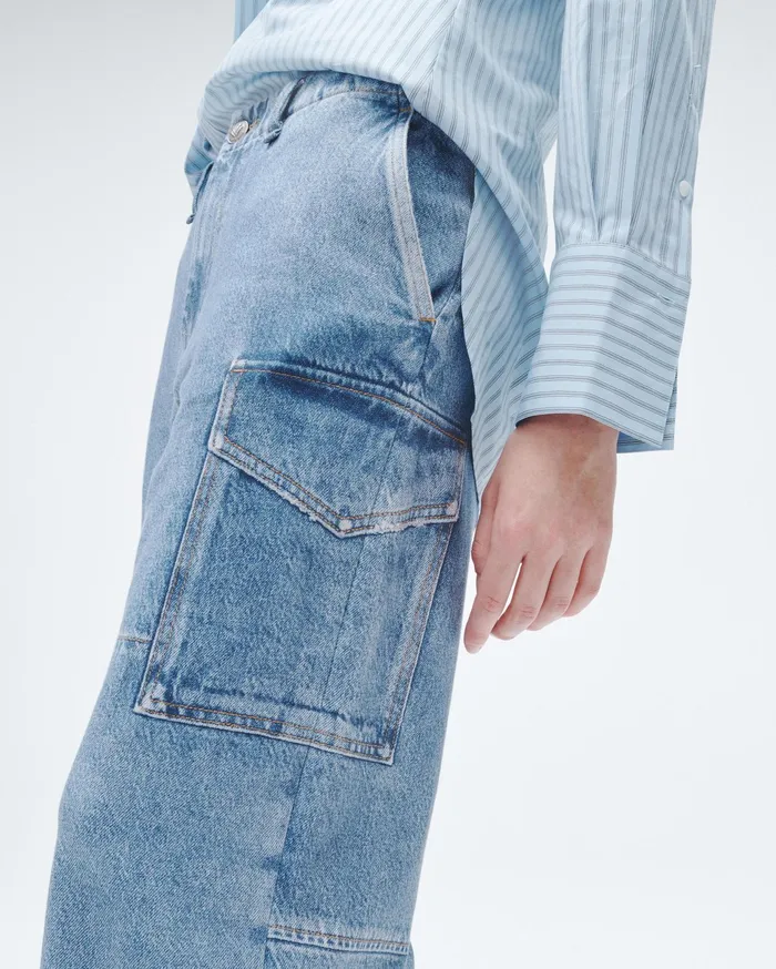 Rag and Bone Miramar Nora Cargo Celeste Women WideLeg Rag and Bone Miramar Nora Cargo Celeste Women WideLeg