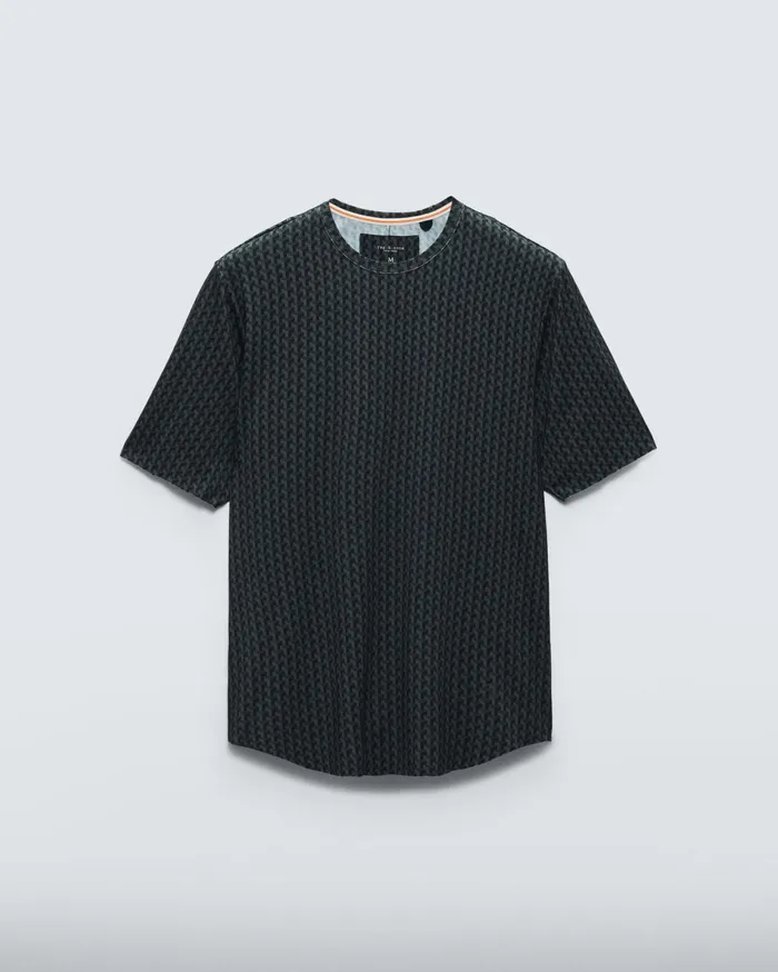 Rag and Bone Pursuit Hayden Tee Black Geometric Stud Men TShirts Rag and Bone Pursuit Hayden Tee Black Geometric Stud Men TShirts